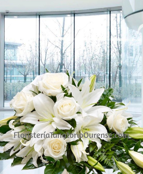 Centro funerario alargado blanco