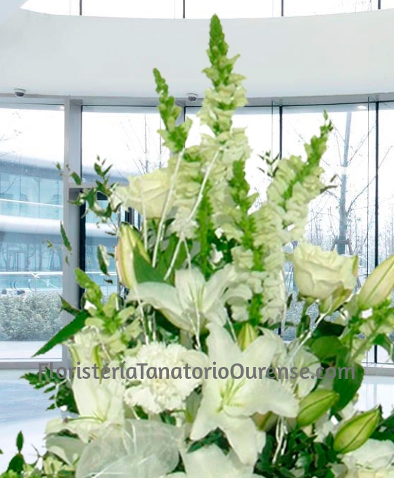 Centro funerario básico blanco