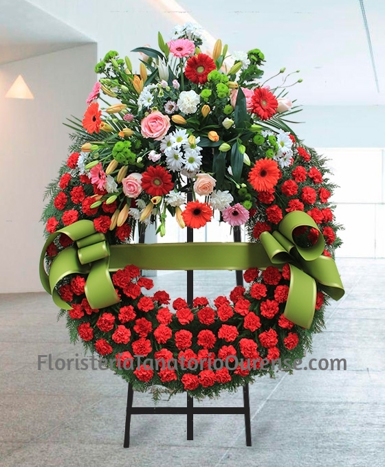 Corona Funeraria Clavel Rojo